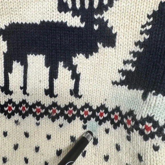 Vintage Polo Ralph Lauren Winter Moose Pullover Sweater Cashmere Angora Men's M - Picture 9 of 16